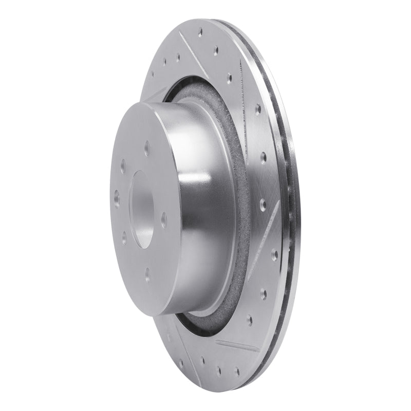R1 Concepts R1 07-15 Infiniti G37 Rear Right Drilled & Slotted Silver Brake Rotor