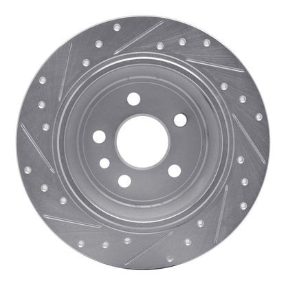R1 Concepts R1 13-15 Land Rover LR2 Rear Right Drilled & Slotted Silver Brake Rotor