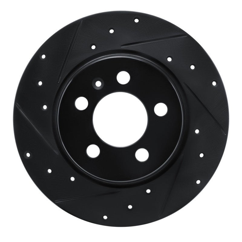 R1 Concepts R1 15-18 Audi A1 (Mexico) Rear Left Drilled & Slotted Black Brake Rotor