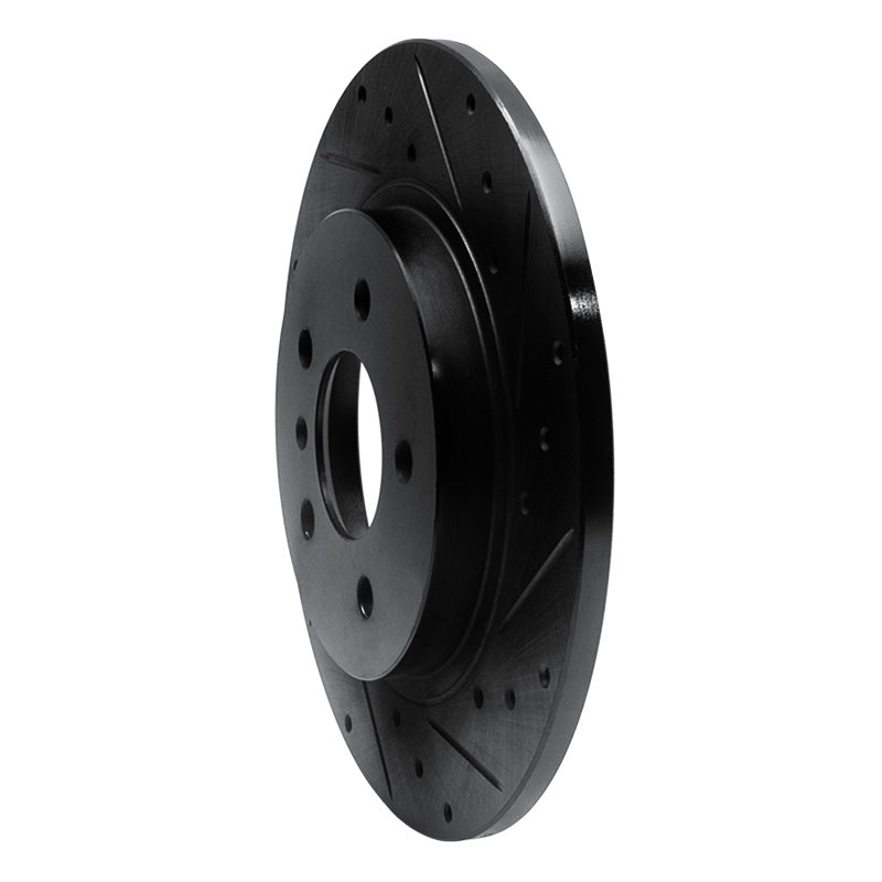 R1 Concepts R1 05-05 Buick Terraza Rear Right Drilled & Slotted Black Brake Rotor