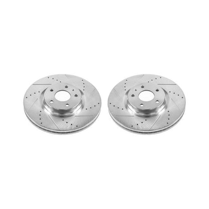 PowerStop Power Stop 13-19 Ford Fusion Front Evolution Drilled & Slotted Rotors - Pair