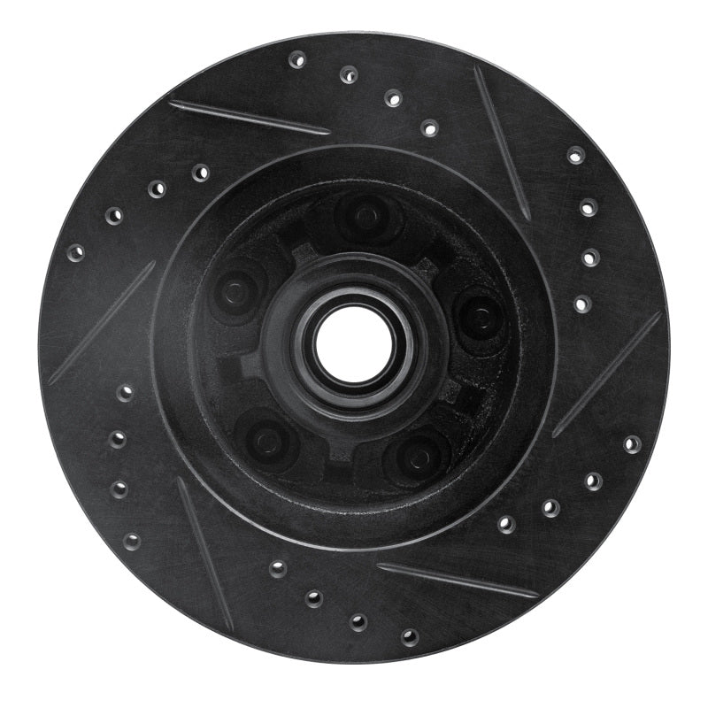 R1 Concepts R1 70-81 Buick Electra Front Left Drilled & Slotted Black Brake Rotor