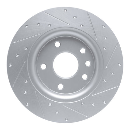R1 Concepts R1 17-25 Chrysler Grand Caravan Rear Left Drilled & Slotted Silver Brake Rotor