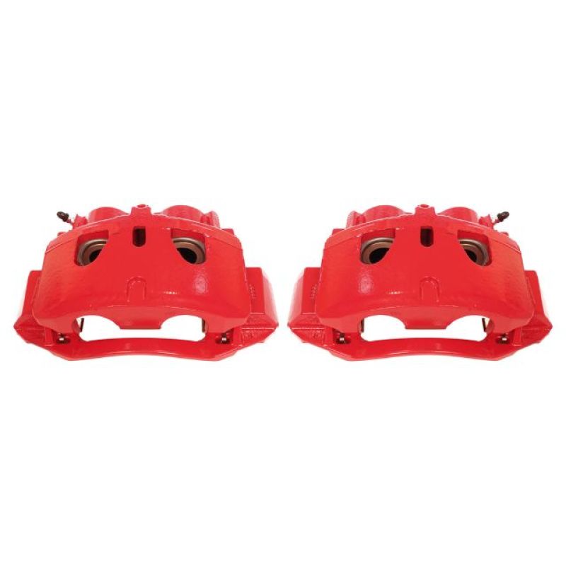 PowerStop Power Stop 11-19 Chevrolet Silverado 2500 HD Front Red Calipers w/Brackets - Pair