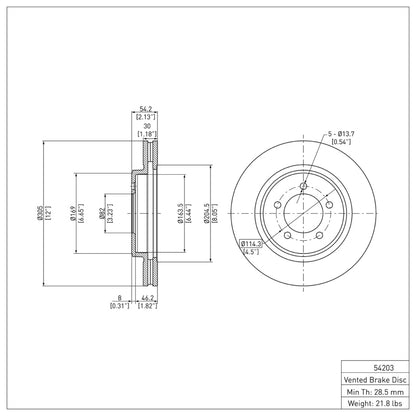 DFC 06-10 Ford Explorer Sport Trac Front Brake Rotor