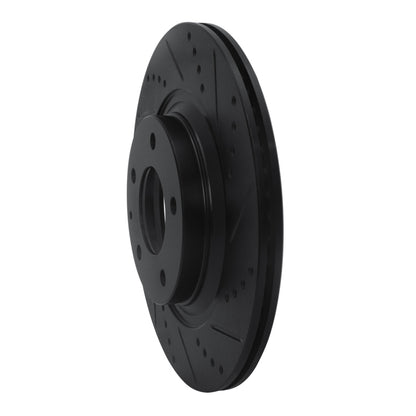 R1 Concepts R1 04-11 Mazda RX-8 Rear Right Drilled & Slotted Black Brake Rotor