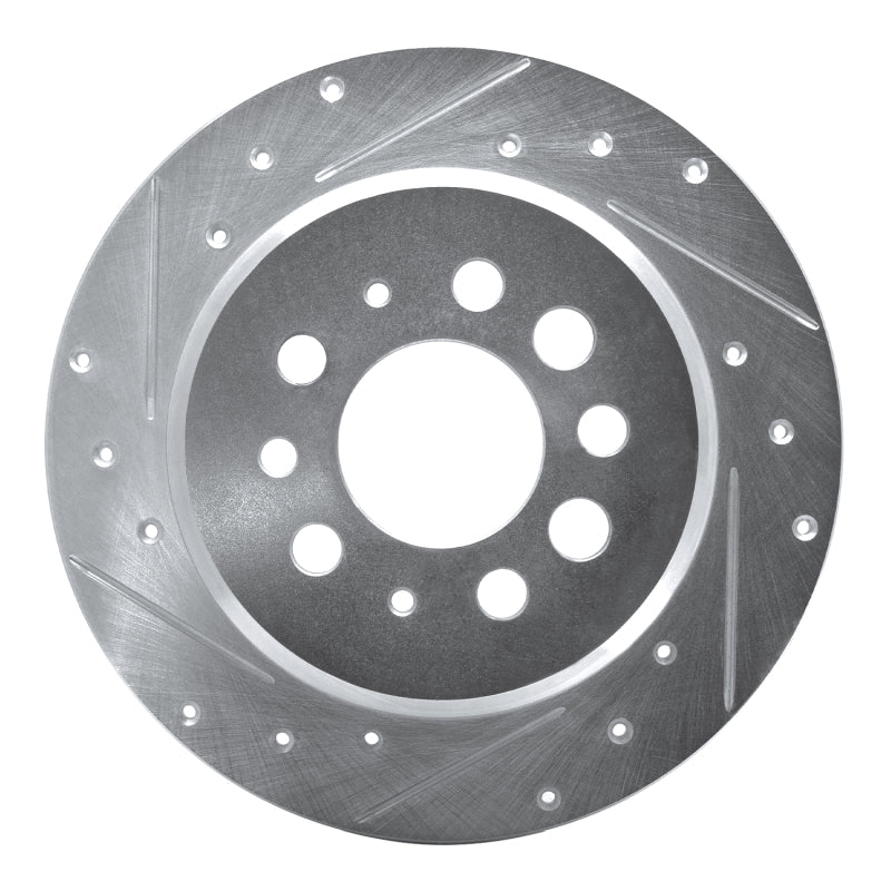 R1 Concepts R1 67-74 Volvo 142 Rear Left Drilled & Slotted Silver Brake Rotor