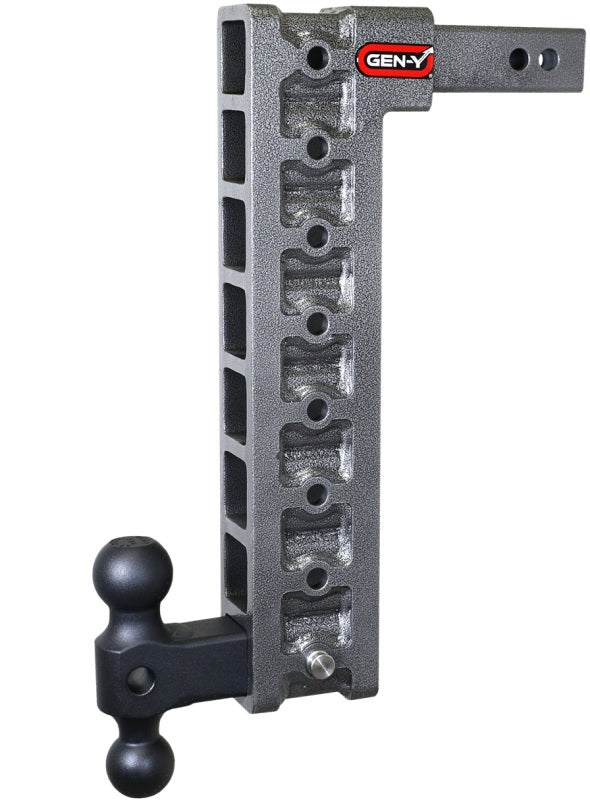 GEN-Y Hitch Gen-Y Mega Duty 2in Shank 17.5in Drop 10K Hitch w/GH-031 Dual-Ball w/GH-0100 Stabilizer Kit