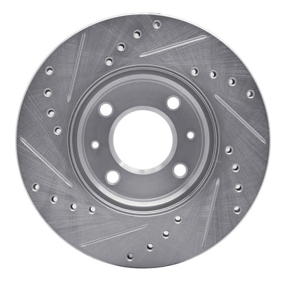 R1 Concepts R1 12-25 Dodge Attitude (Mexico) Front Right Drilled & Slotted Silver Brake Rotor