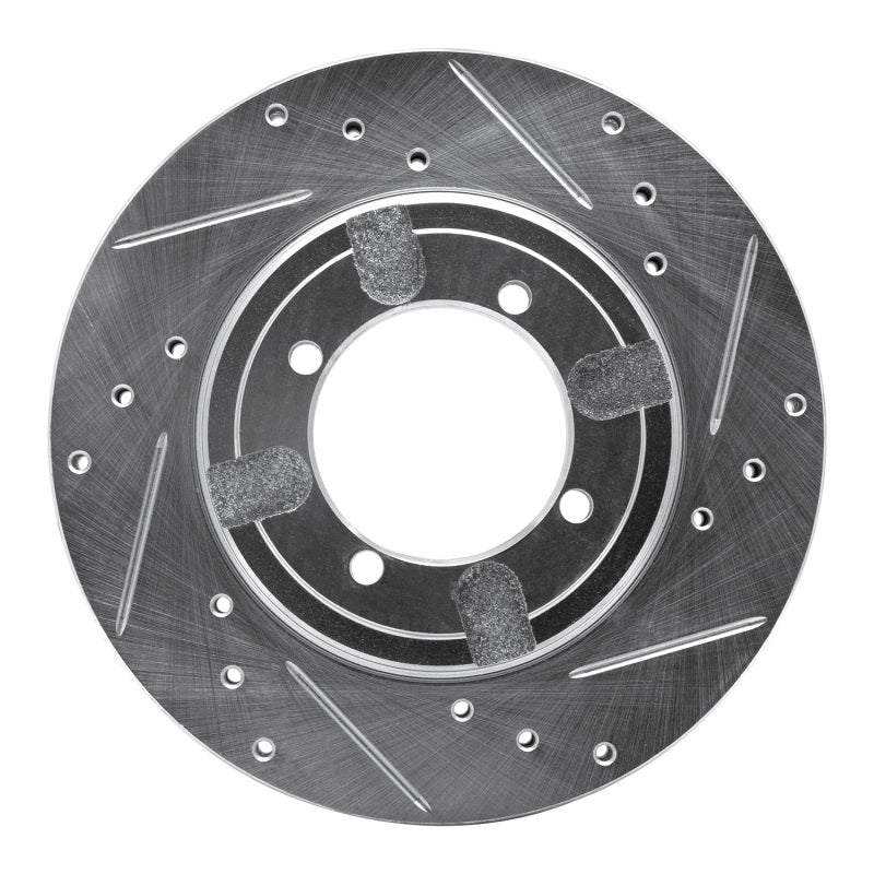 R1 Concepts R1 84-90 Dodge COLT Front Right Drilled & Slotted Silver Brake Rotor