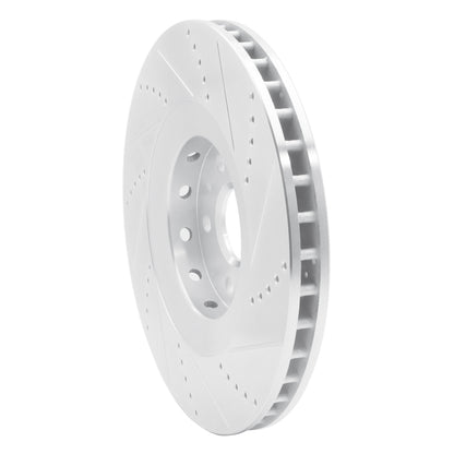 R1 Concepts R1 2009-2015 Cadillac CTS Front Left Drilled & Slotted Silver Brake Rotor