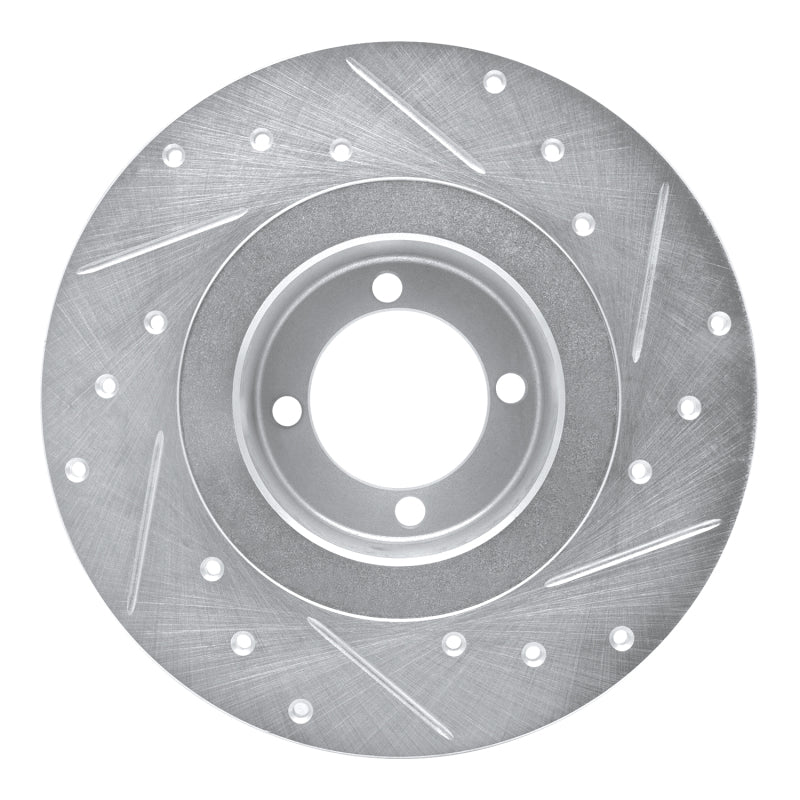 R1 Concepts R1 67-76 BMW 1600 Front Left Drilled & Slotted Silver Brake Rotor