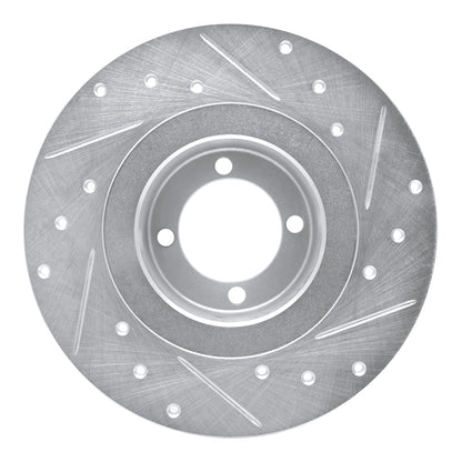 R1 Concepts R1 67-76 BMW 1600 Front Left Drilled & Slotted Silver Brake Rotor