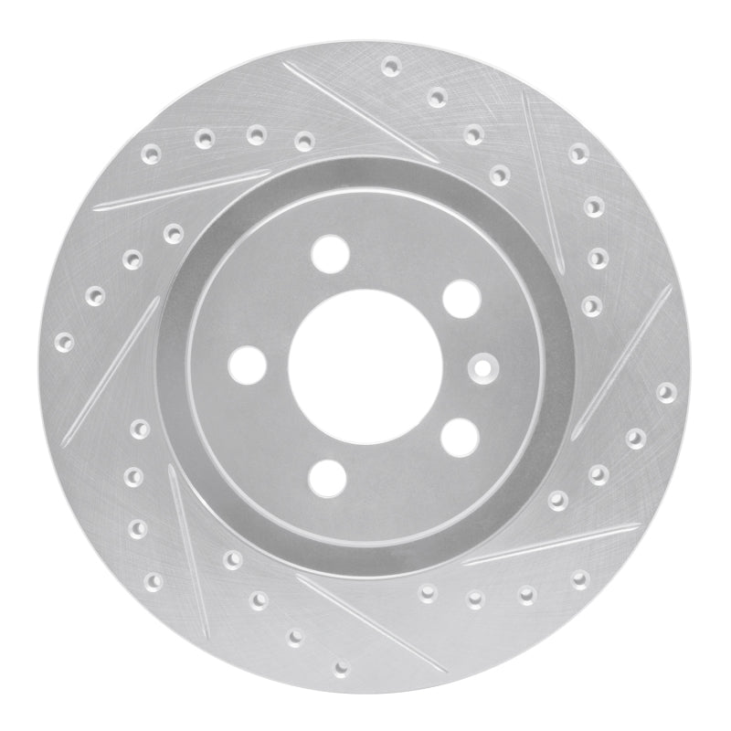 R1 Concepts R1 92-95 Volkswagen Jetta Sedan Front Right Drilled & Slotted Silver Brake Rotor