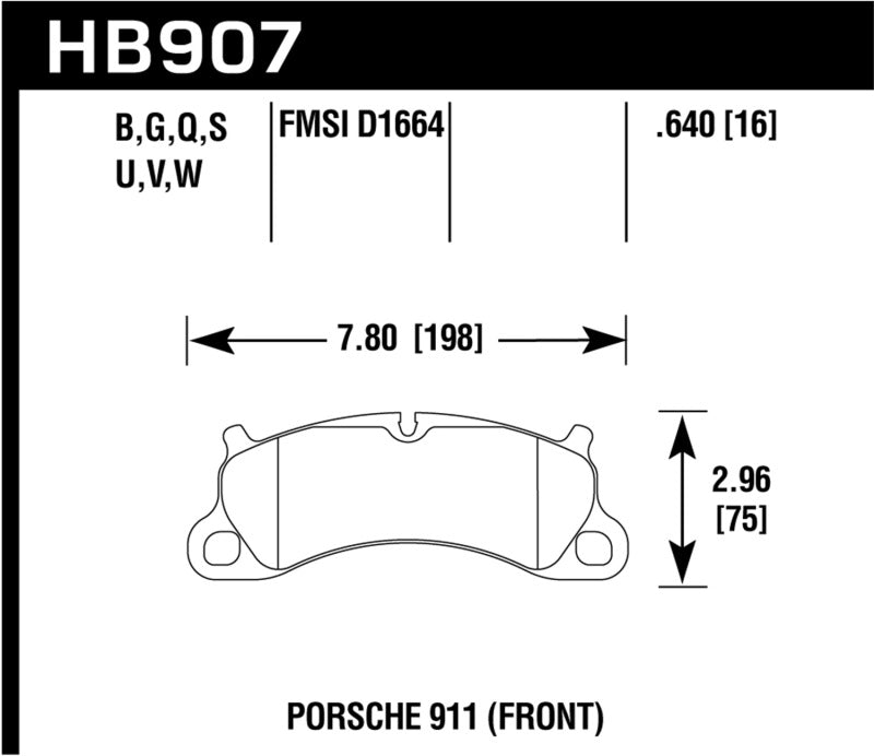 Hawk Performance Hawk 12-16 Porsche 911 Carrera S HP+ Front Brake Pads