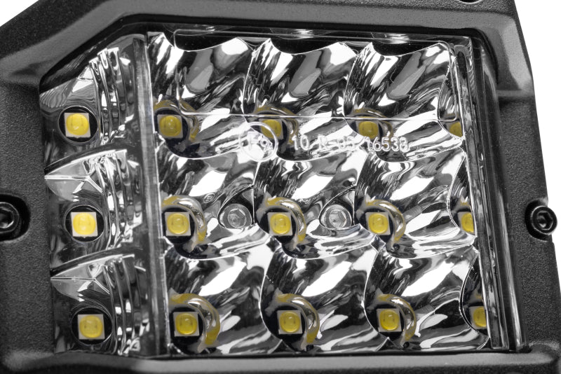 Go Rhino Xplor Bright Series Sideline Cube LED Spot Light Kit (Surface Mount) 4x3 - Blk (Pair)