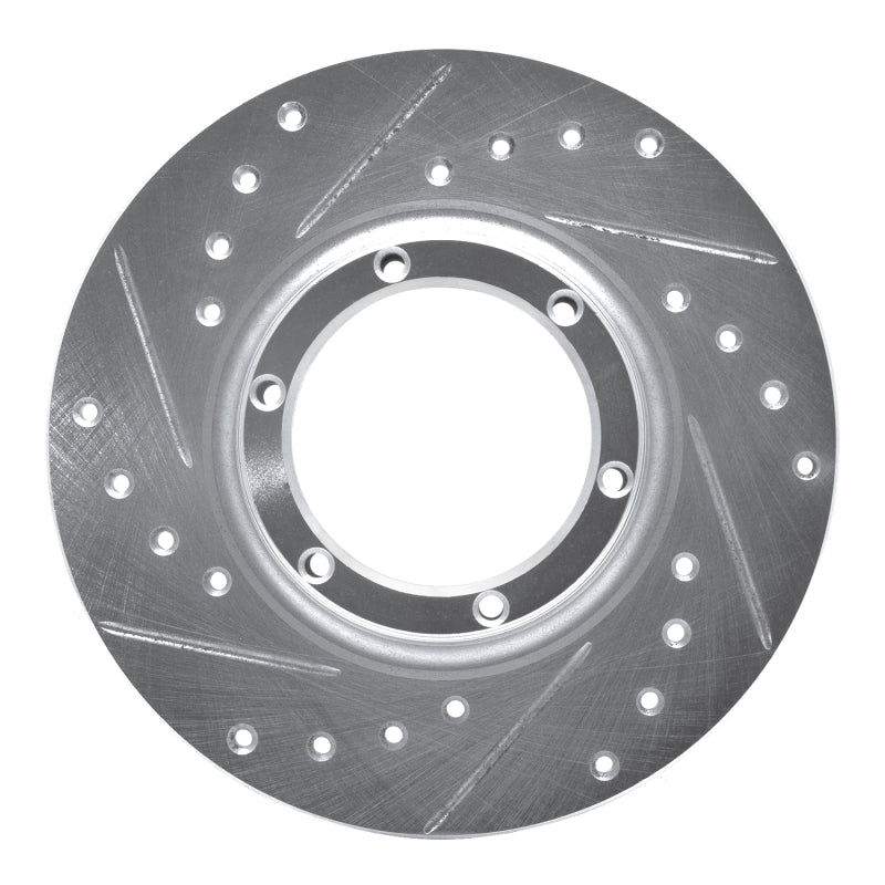 R1 Concepts R1 71-83 Renault Lecar Front Left Rear Left Drilled & Slotted Silver Brake Rotor