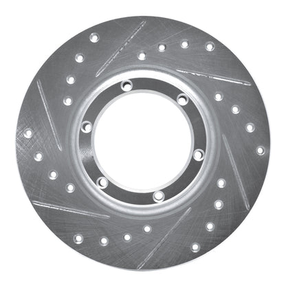 R1 Concepts R1 71-83 Renault Lecar Front Left Rear Left Drilled & Slotted Silver Brake Rotor