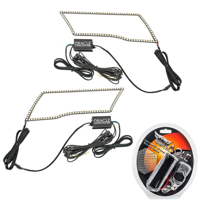 ORACLE Lighting Oracle 09-18 Dodge Ram Switchback Quad Headlight Halo Kit - RGB+A + w/ RF Controller