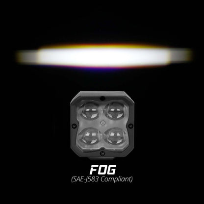 XKGLOW XK Glow XKchrome 20w LED Cube Light w/ RGB Accent Light - Fog Beam