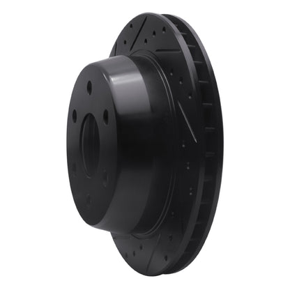 R1 Concepts R1 00-14 Cadillac Escalade EXT Rear Left Drilled & Slotted Black Brake Rotor
