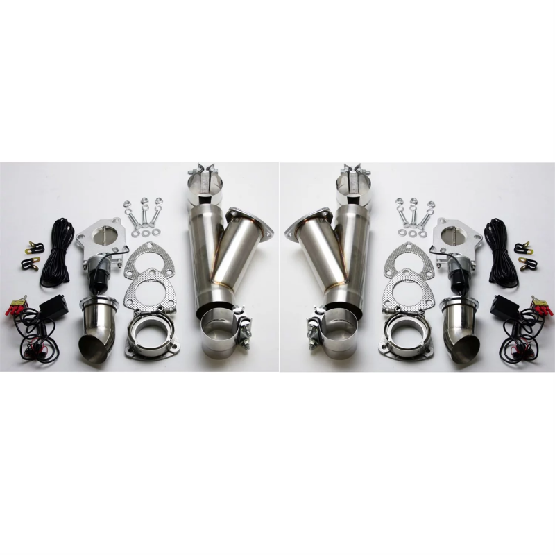 Granatelli Motor Sports Granatelli 3.0in Alum Mild Steel Electronic Dual Slip Fit Exhaust Cutout w/Band Clamps
