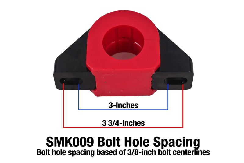 BMR Suspension BMR Universal 1.25in Billet Aluminum Sway Bar Mount Mount (Polyurethane) - Black