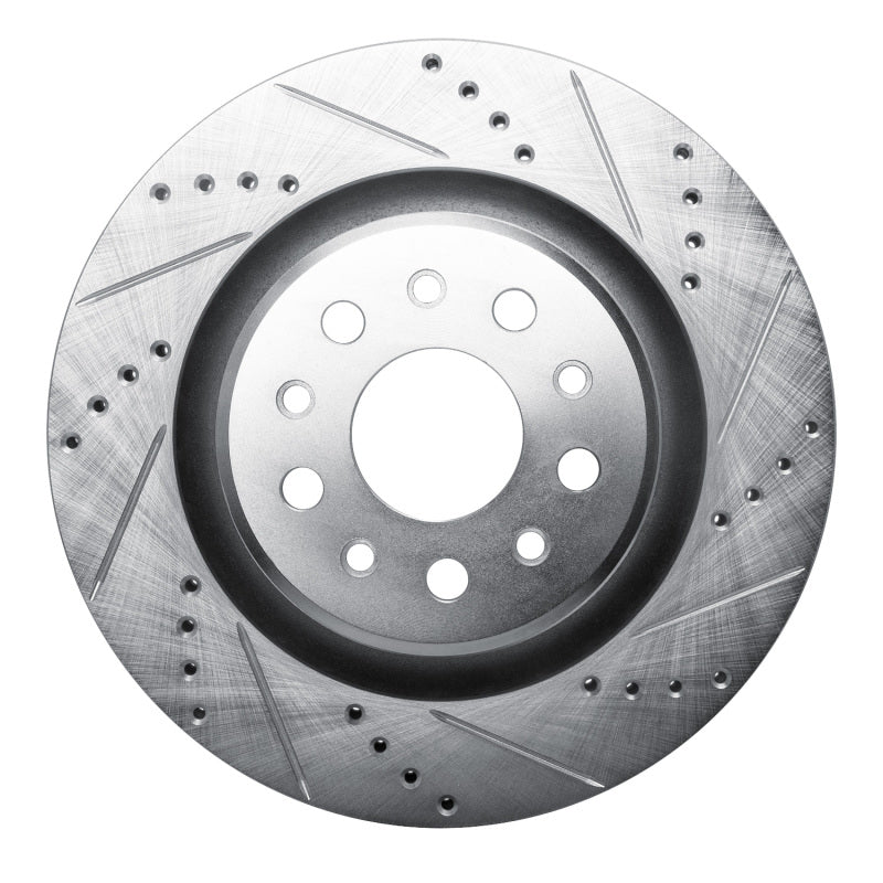 R1 Concepts R1 17-24 Maserati LeVante Rear Right Drilled & Slotted Silver Brake Rotor