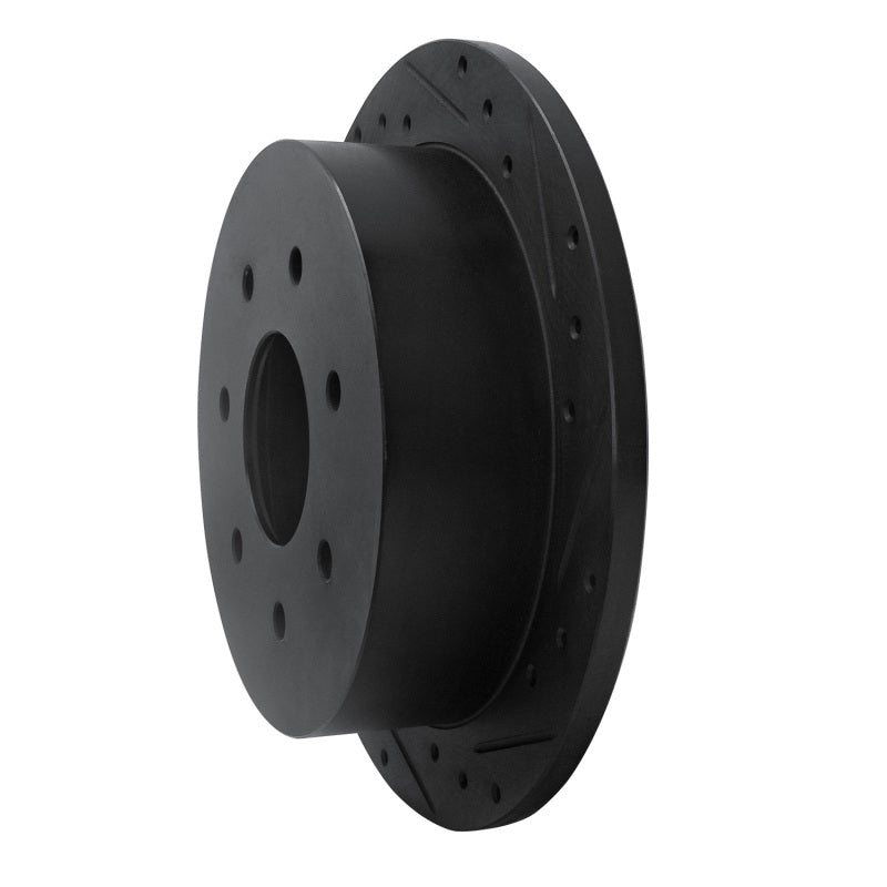 R1 Concepts R1 97-04 Ford F-150 4WD Rear Right Drilled & Slotted Black Brake Rotor