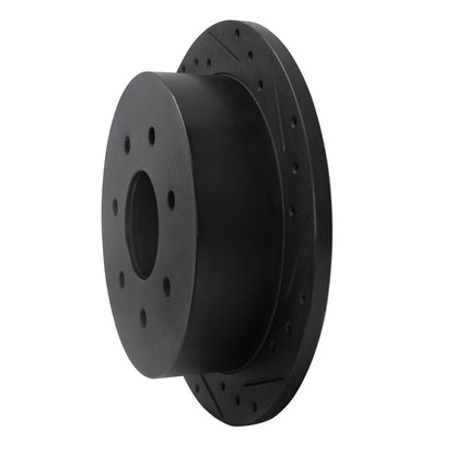 R1 Concepts R1 97-04 Ford F-150 4WD Rear Right Drilled & Slotted Black Brake Rotor