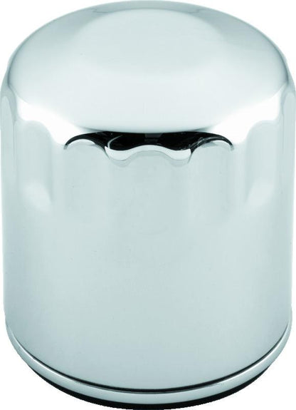 S&S Cycle 99-18 BT/2017+ M8/X-Wedge Chrome Oil Filter - 12 Pack
