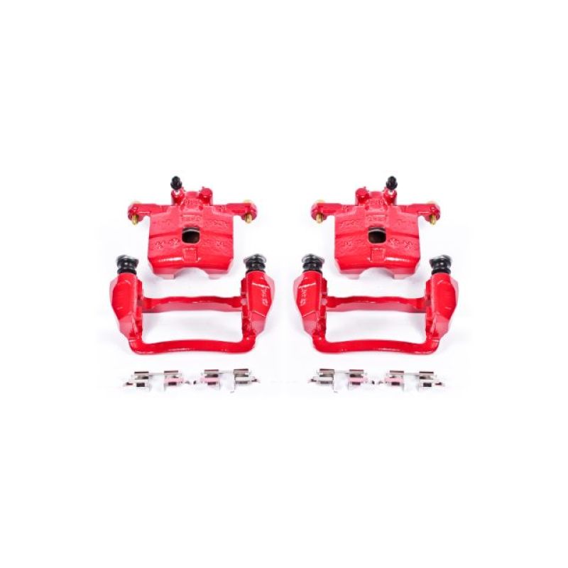 PowerStop Power Stop 05-06 Saab 9-2X Rear Red Calipers w/Brackets - Pair