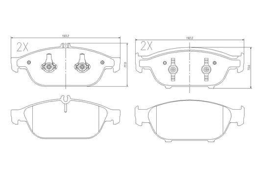 BOGAP C8210199 Brake Pad Set, Disc Brake | ML Performance Car Parts