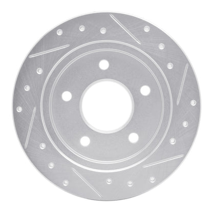 R1 Concepts R1 88-94 Buick Regal Rear Left Drilled & Slotted Silver Brake Rotor