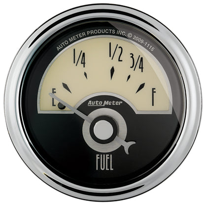 AutoMeter Gauge Fuel Level 2-1/16in. 73 Ohm(e) to 10 Ohm(f) Elec Cruiser Ad