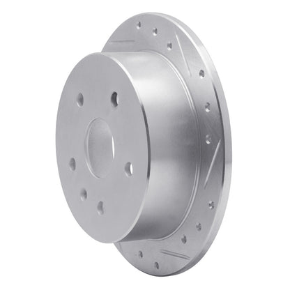 R1 Concepts R1 99-02 Daewoo Leganza Rear Right Drilled & Slotted Silver Brake Rotor