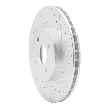 R1 Concepts R1 02-04 Ford Focus Front Right Drilled & Slotted Silver Brake Rotor