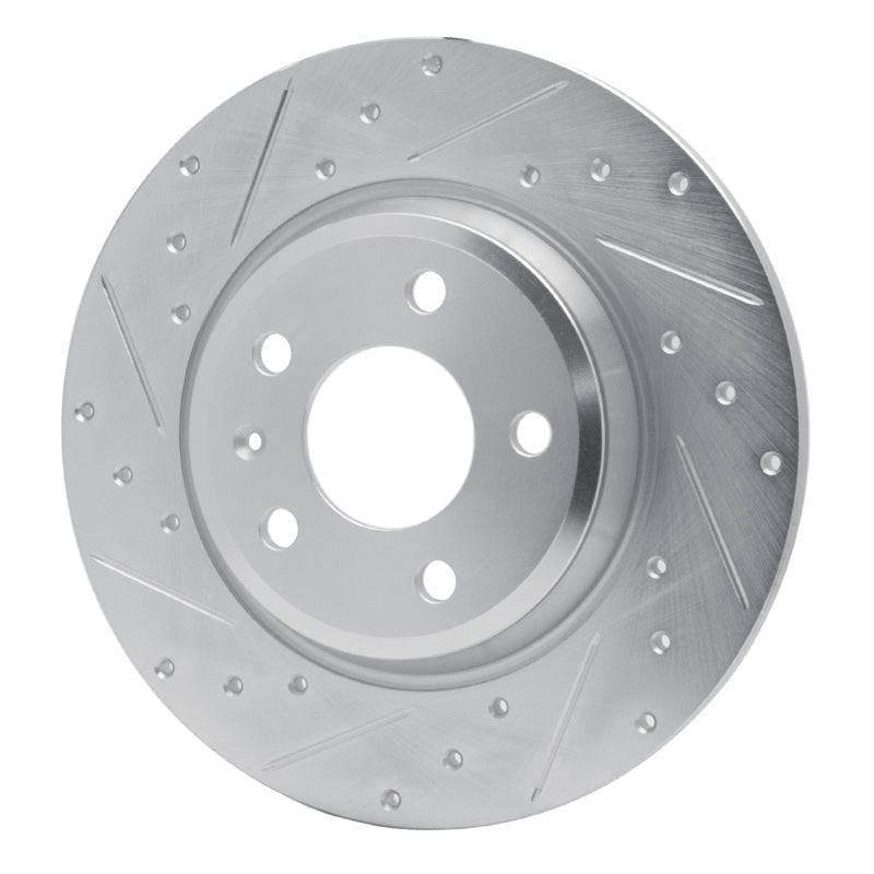 R1 Concepts R1 08-25 Audi Q5 (USA/Canada Excl Hybrid) Rear Left Drilled & Slotted Silver Brake Rotor