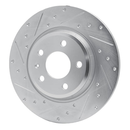 R1 Concepts R1 08-25 Audi Q5 (USA/Canada Excl Hybrid) Rear Left Drilled & Slotted Silver Brake Rotor