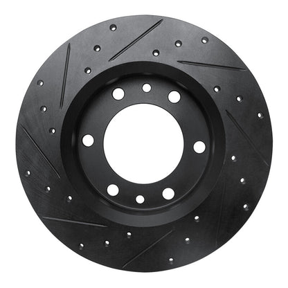R1 Concepts R1 81-85 Toyota 4Runner Front Right Drilled & Slotted Black Brake Rotor
