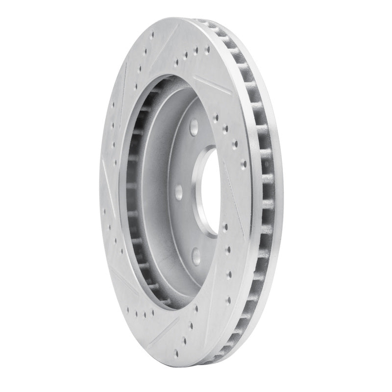 R1 Concepts R1 93-98 Toyota T100 Front Right Drilled & Slotted Silver Brake Rotor