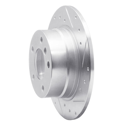 R1 Concepts R1 03-06 BMW Z4 Rear Right Drilled & Slotted Silver Brake Rotor