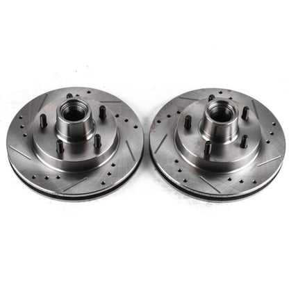 PowerStop Power Stop 82-87 Buick Regal Front Evolution Drilled & Slotted Rotors - Pair