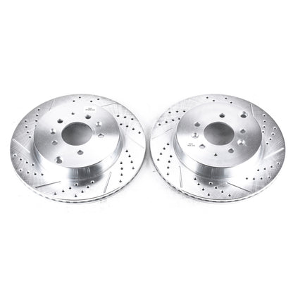 PowerStop Power Stop 07-15 Mazda CX-9 Rear Evolution Drilled & Slotted Rotors - Pair