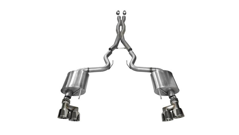 CORSA Performance Corsa 2015-2017 Ford Mustang GT 5.0 3in Cat Back Exhaust Polish Quad Tips (Sport)