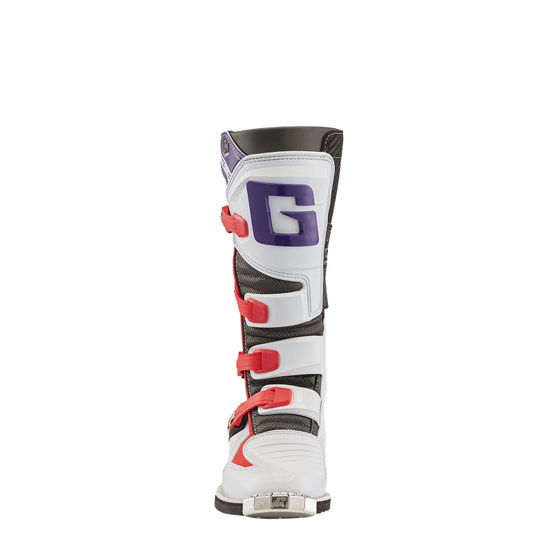 Gaerne GXJ Boot White/Red/Purple Size Youth - 5.5