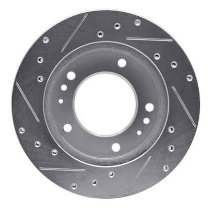 R1 Concepts R1 2006-2015 Jaguar XJR Rear Right Drilled & Slotted Silver Brake Rotor