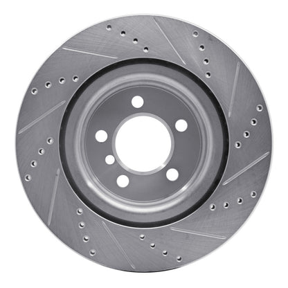 R1 Concepts R1 06-09 Land Rover Range Rover Front Left Drilled & Slotted Silver Brake Rotor