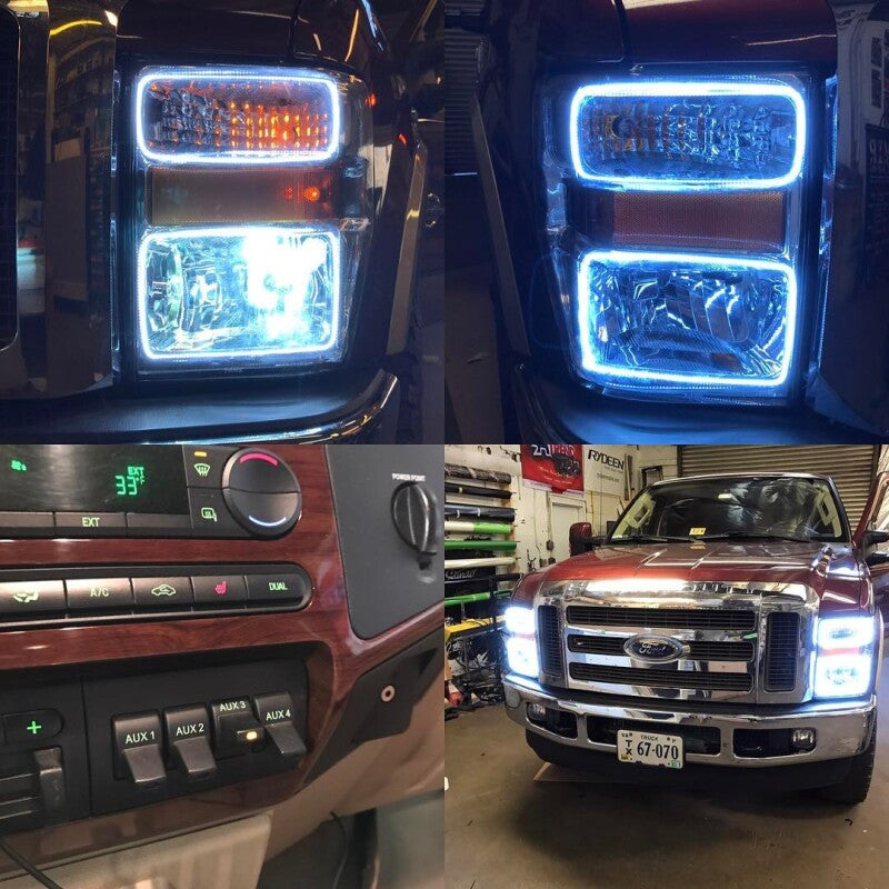 ORACLE Lighting Oracle Ford F250 08-10 Halo Kit - ColorSHIFT w/ Simple Controller