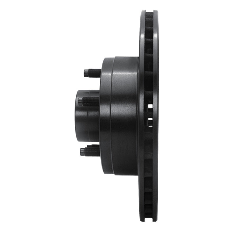 R1 Concepts R1 80-83 Ford F-150 RWD Front Left Drilled & Slotted Black Brake Rotor